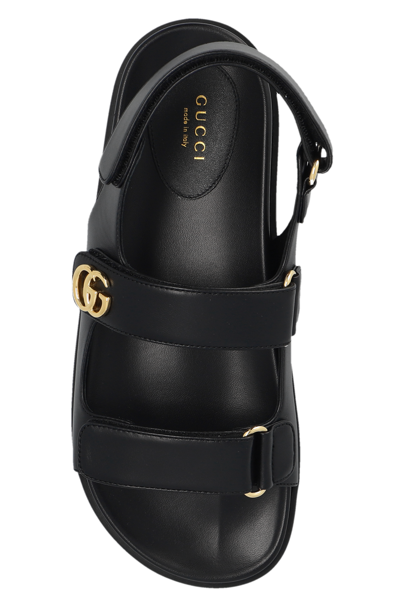 Gucci black sales leather sandals